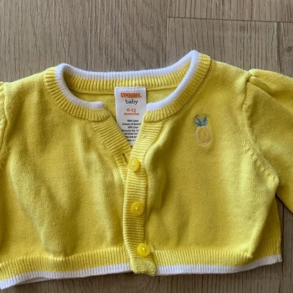 GYMBOREE | Yellow | PINEAPPLE CROP CARDIGAN